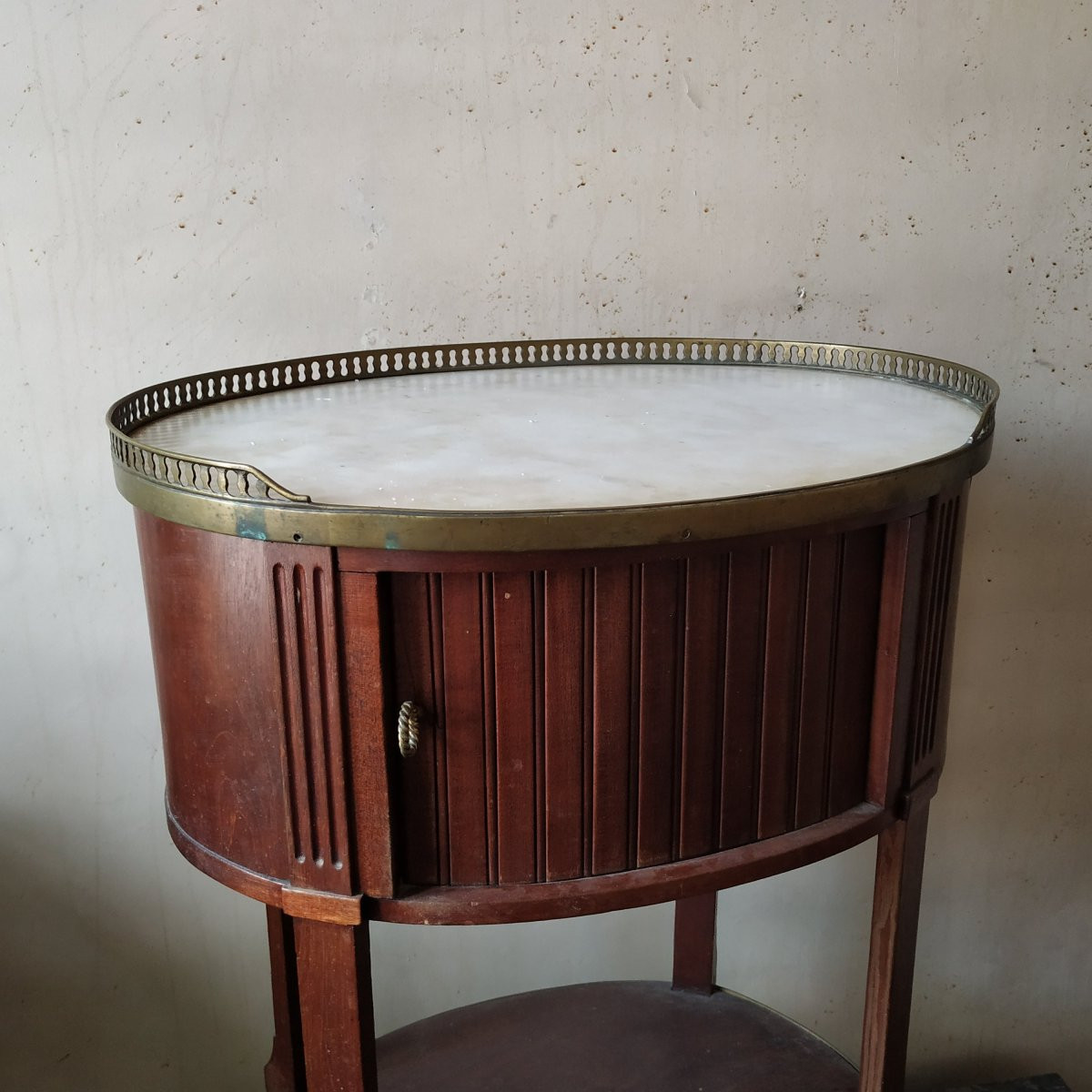 TABLE TAMBOUR ATTRIBUEE A JEAN-FRANCOIS DUBUT D'EPOQUE LOUIS XVI-photo-2