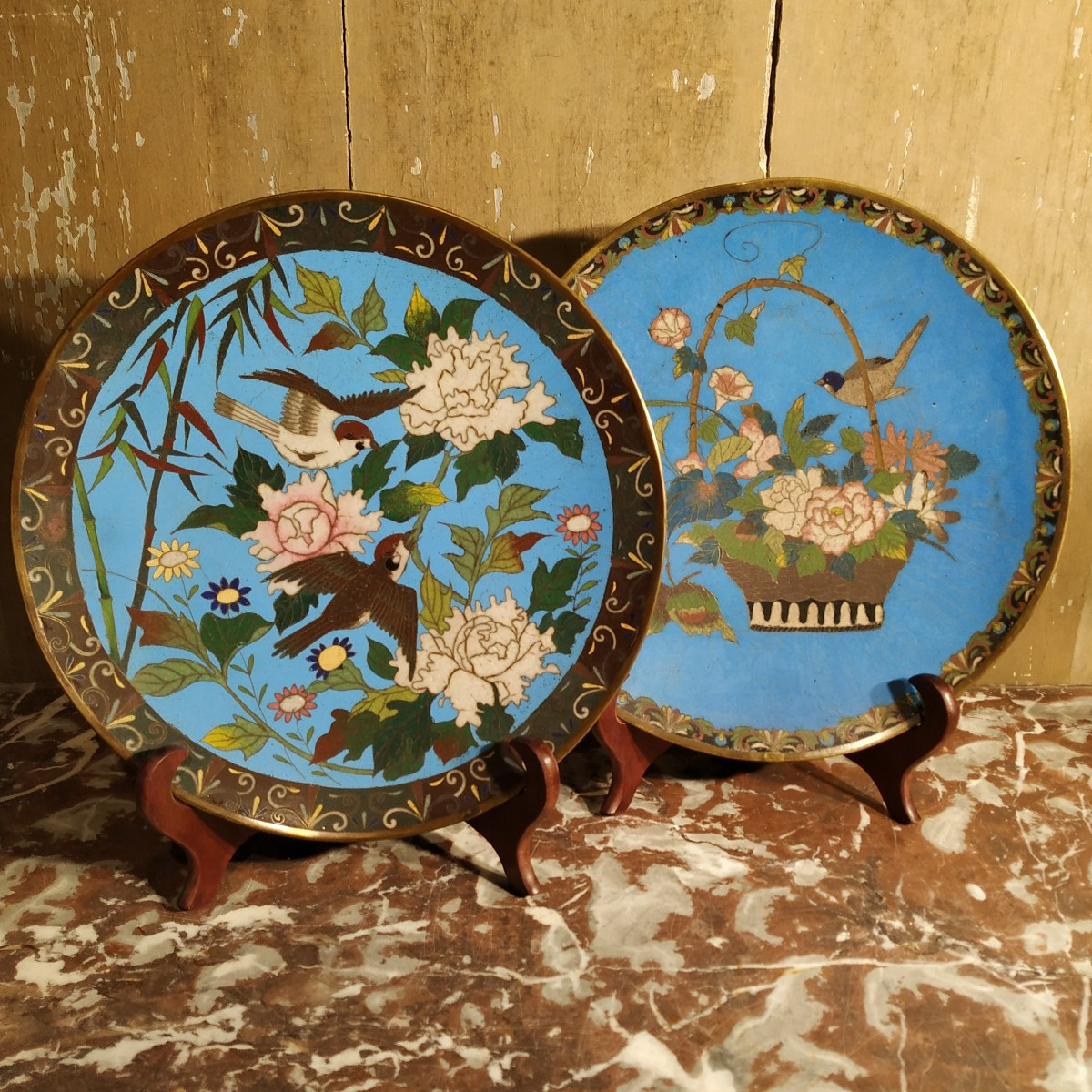 Two 19th Century Japanese Cloisonne Dishes