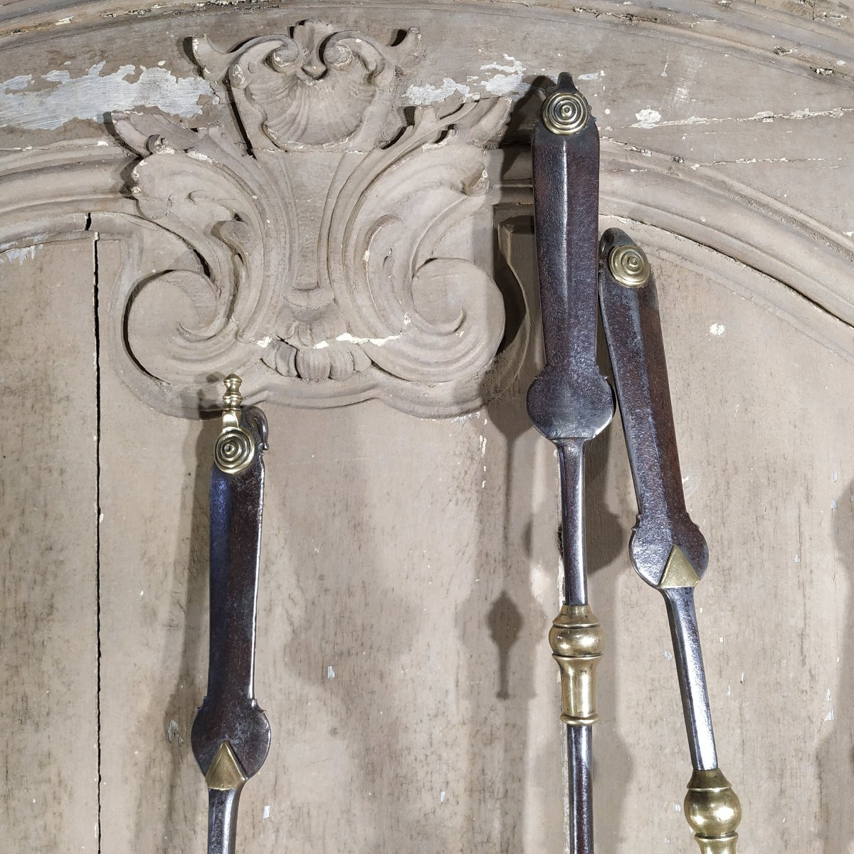 SEPT USTENSILES DE CHEMINEE / CUISINE CIRCA 1780-1810-photo-1