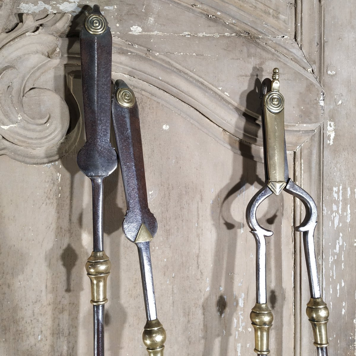 SEPT USTENSILES DE CHEMINEE / CUISINE CIRCA 1780-1810-photo-2