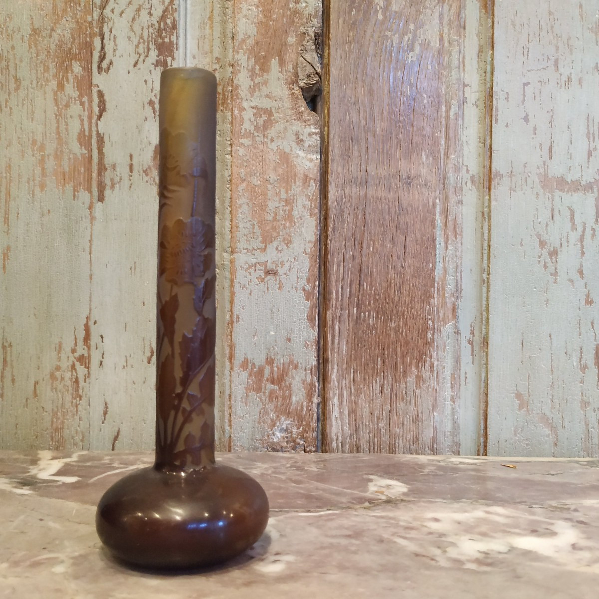 PETIT VASE SOLIFLORE PAR GALLE D'EPOQUE ART NOUVEAU 