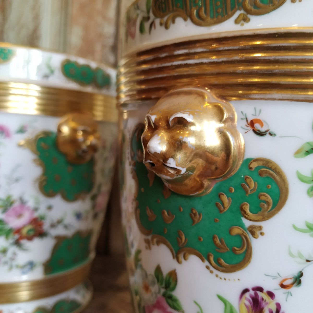 PAIRE DE CACHE-POTS D'EPOQUE XIXe-photo-3