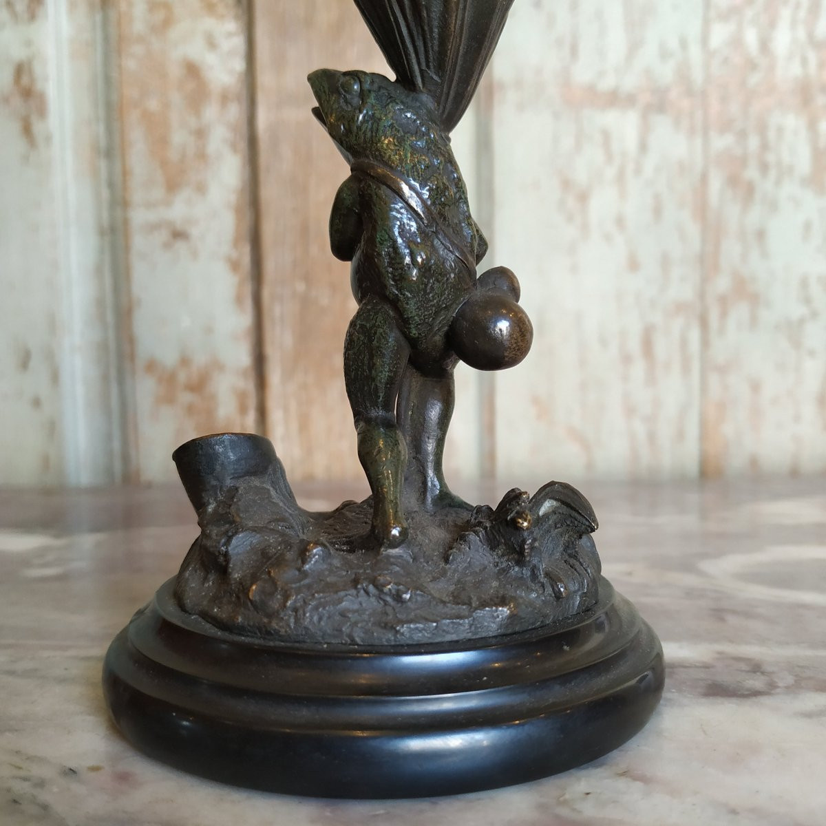 GRENOUILLE EN BRONZE D'ÉPOQUE XIXe-photo-2