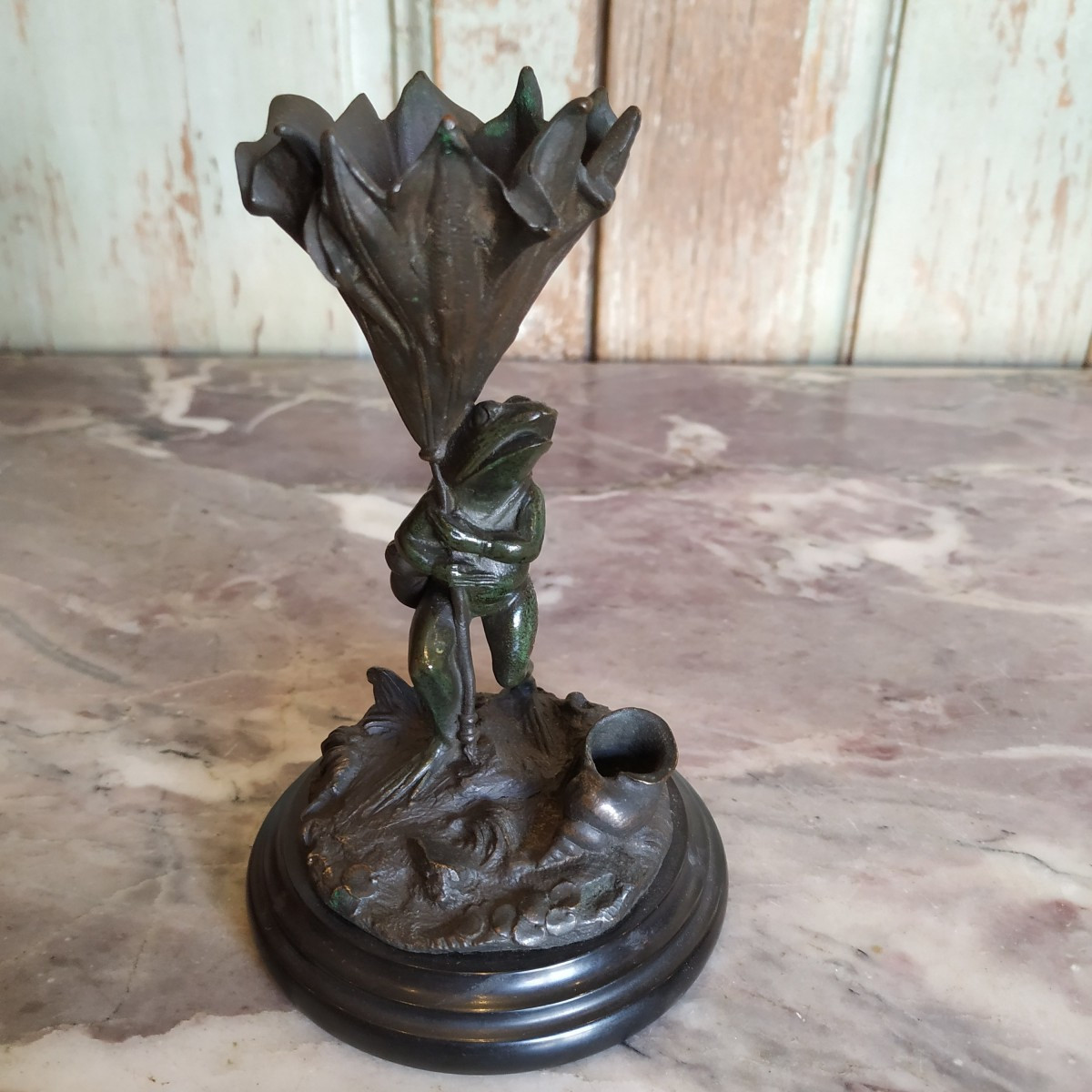 GRENOUILLE EN BRONZE D'ÉPOQUE XIXe-photo-1