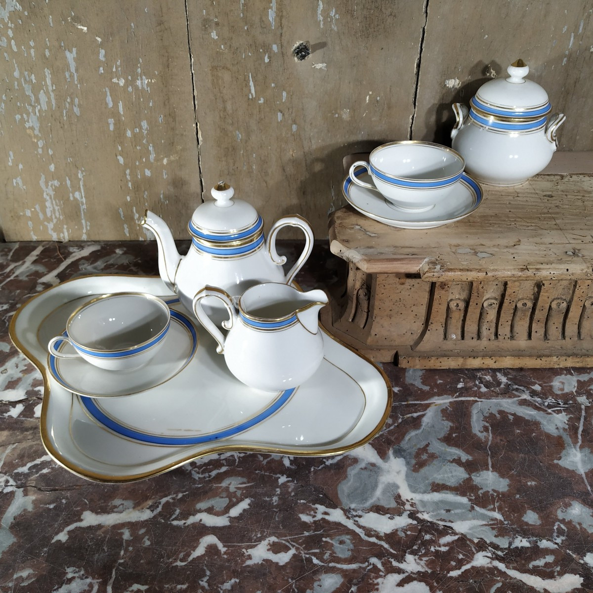 SERVICE A THE DE PARIS D'EPOQUE FIN XIXe