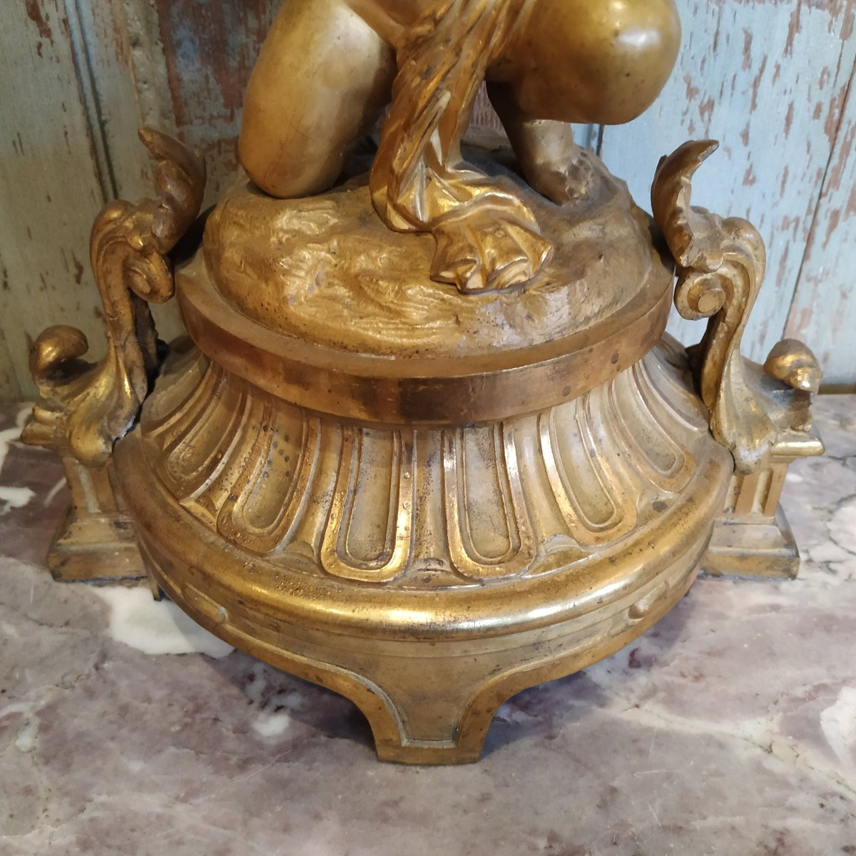 PENDULE AU GARCON MOISSONNEUR D'EPOQUE RESTAURATION-photo-1