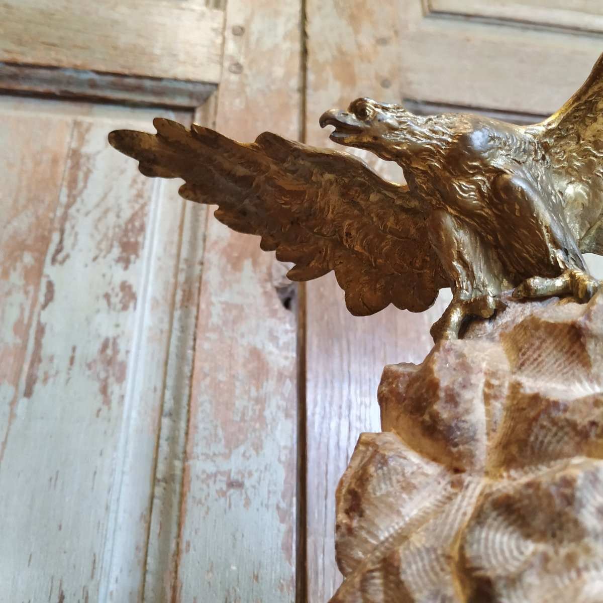 AIGLE EN BRONZE DORE CIRCA 1900 -photo-3