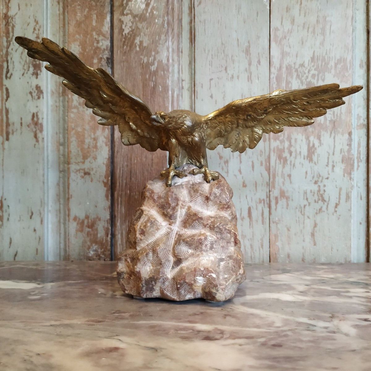 AIGLE EN BRONZE DORE CIRCA 1900 