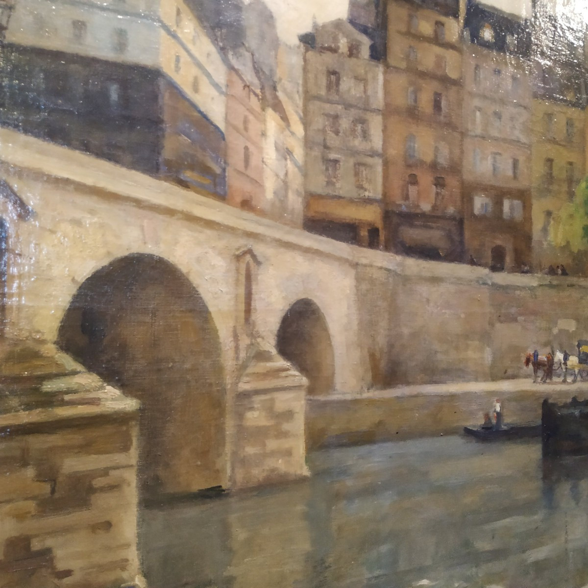 "branch Of The Seine At The Pont Marie," By Felix Claudius (b. 1875), Circa 1930.-photo-2