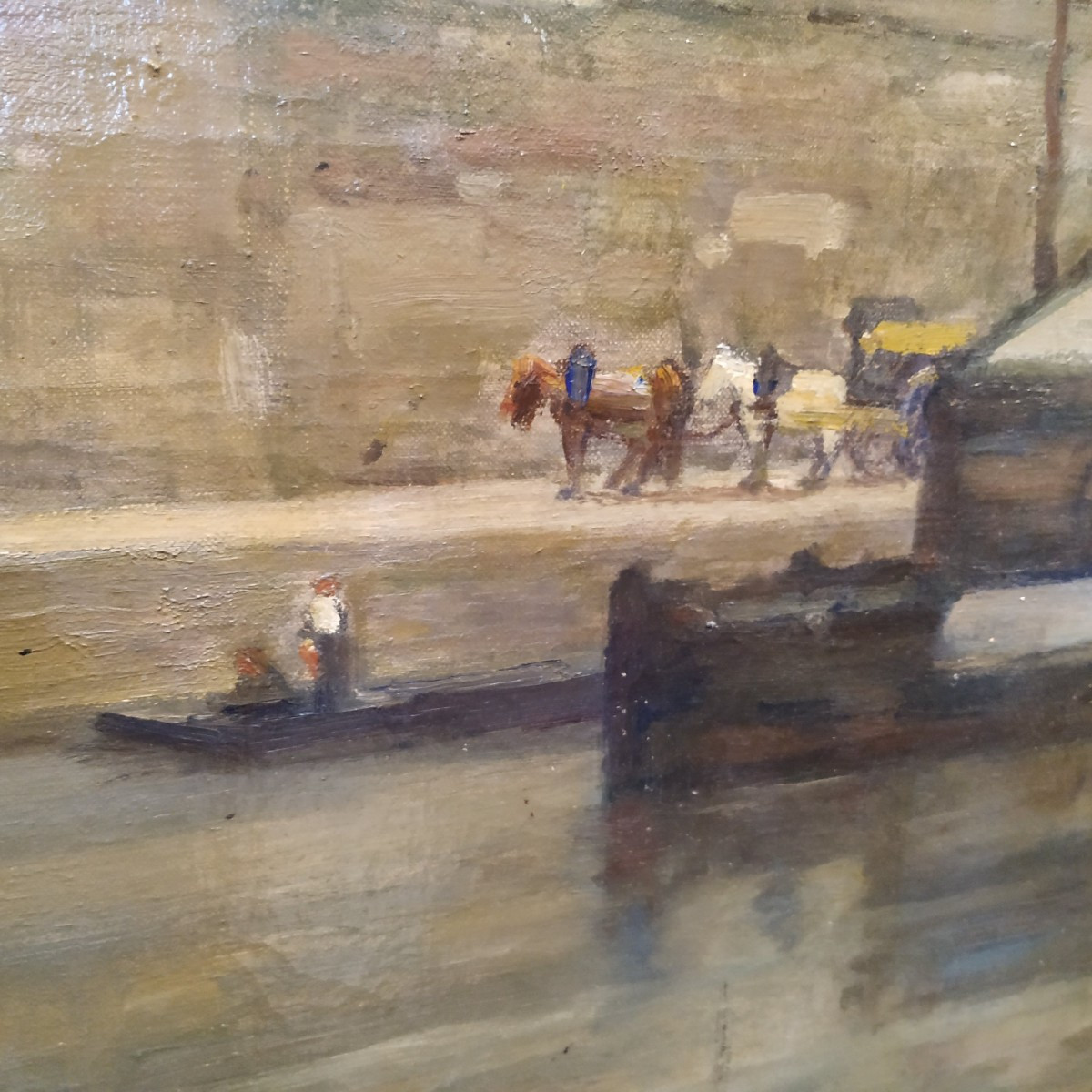 "branch Of The Seine At The Pont Marie," By Felix Claudius (b. 1875), Circa 1930.-photo-3