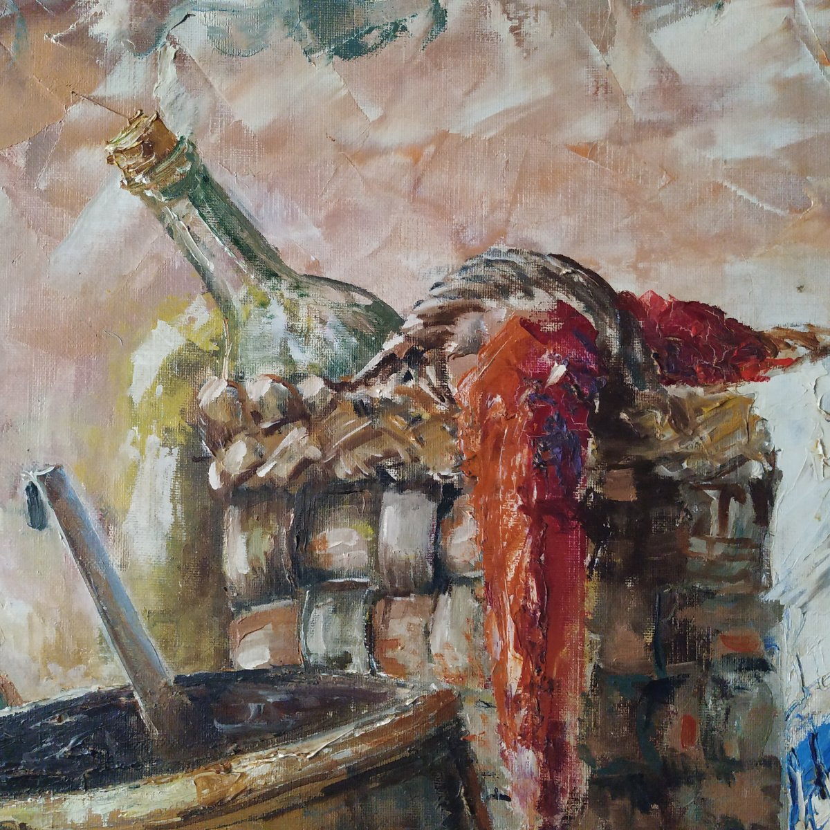 Still Life With Fish By Victor Bruzac, 1962-photo-2