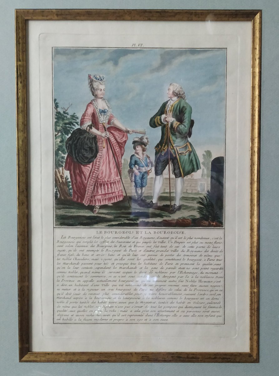 SUITE DE DIX GRAVURES DES COSTUMES FRANCOIS PAR NICOLAS DUPIN, 1776 dixit :LES ETATS DU ROYAUME-photo-2