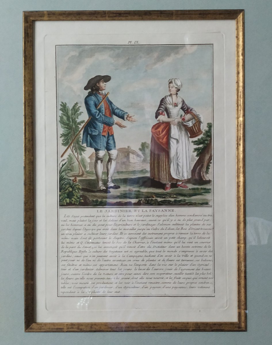 SUITE DE DIX GRAVURES DES COSTUMES FRANCOIS PAR NICOLAS DUPIN, 1776 dixit :LES ETATS DU ROYAUME-photo-3