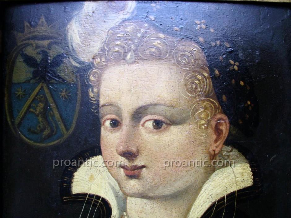 Portrait  17ème HSP Jeune femme au collier de perles !-photo-3