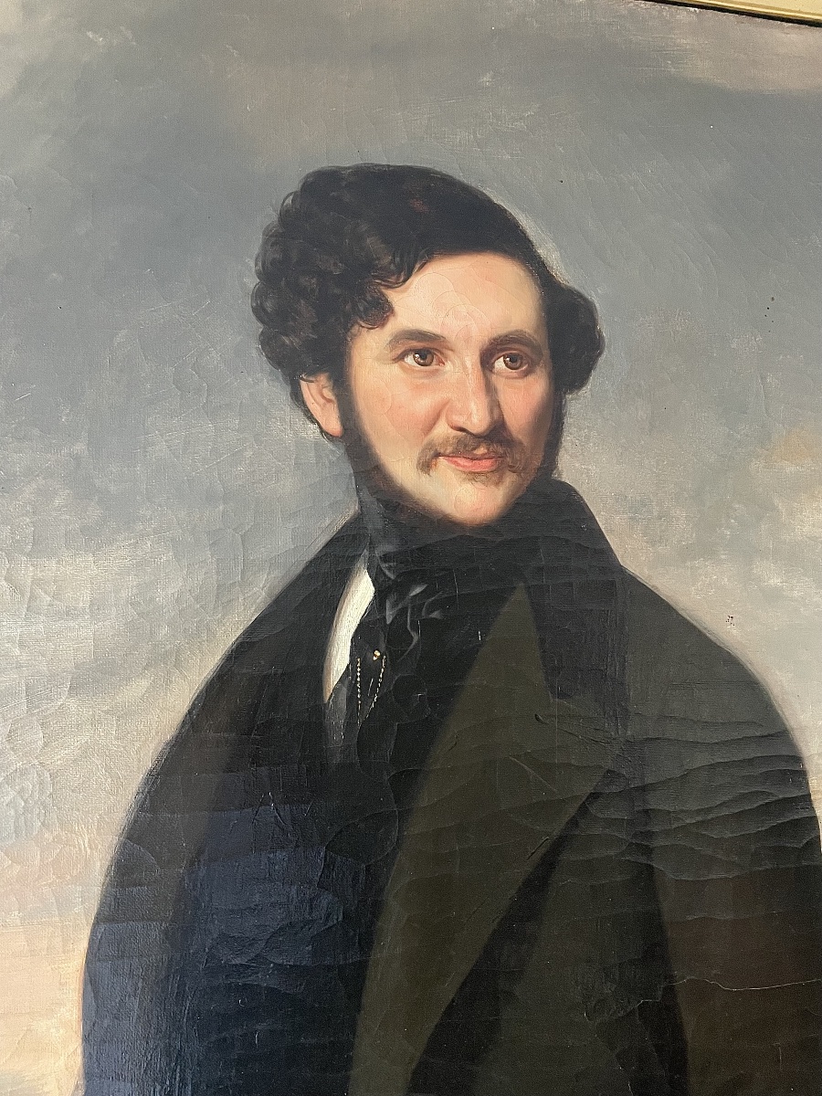 Léon Mousquet – Large Portrait Of A Dandy, Bordeaux, 1841-photo-3