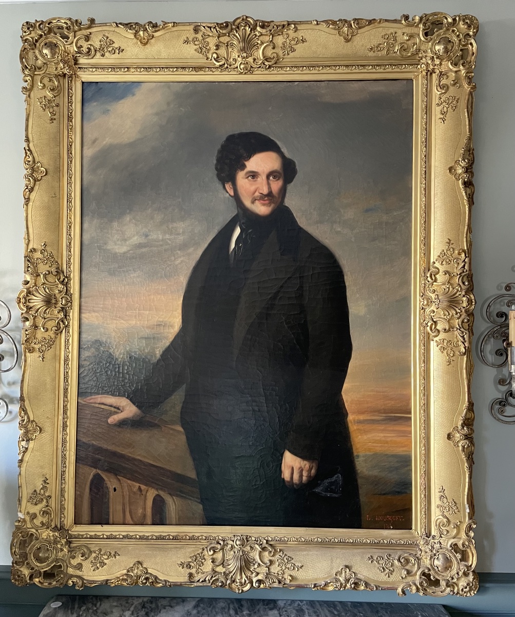 Léon Mousquet – Large Portrait Of A Dandy, Bordeaux, 1841