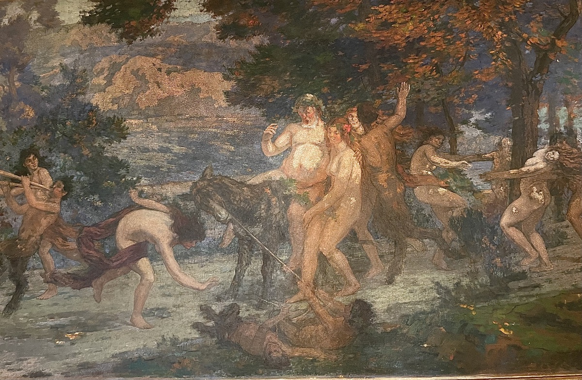 Grande Bacchanale, huile sur toile, début XXe-photo-2