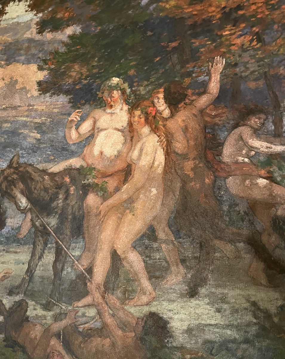 Grande Bacchanale, huile sur toile, début XXe-photo-3