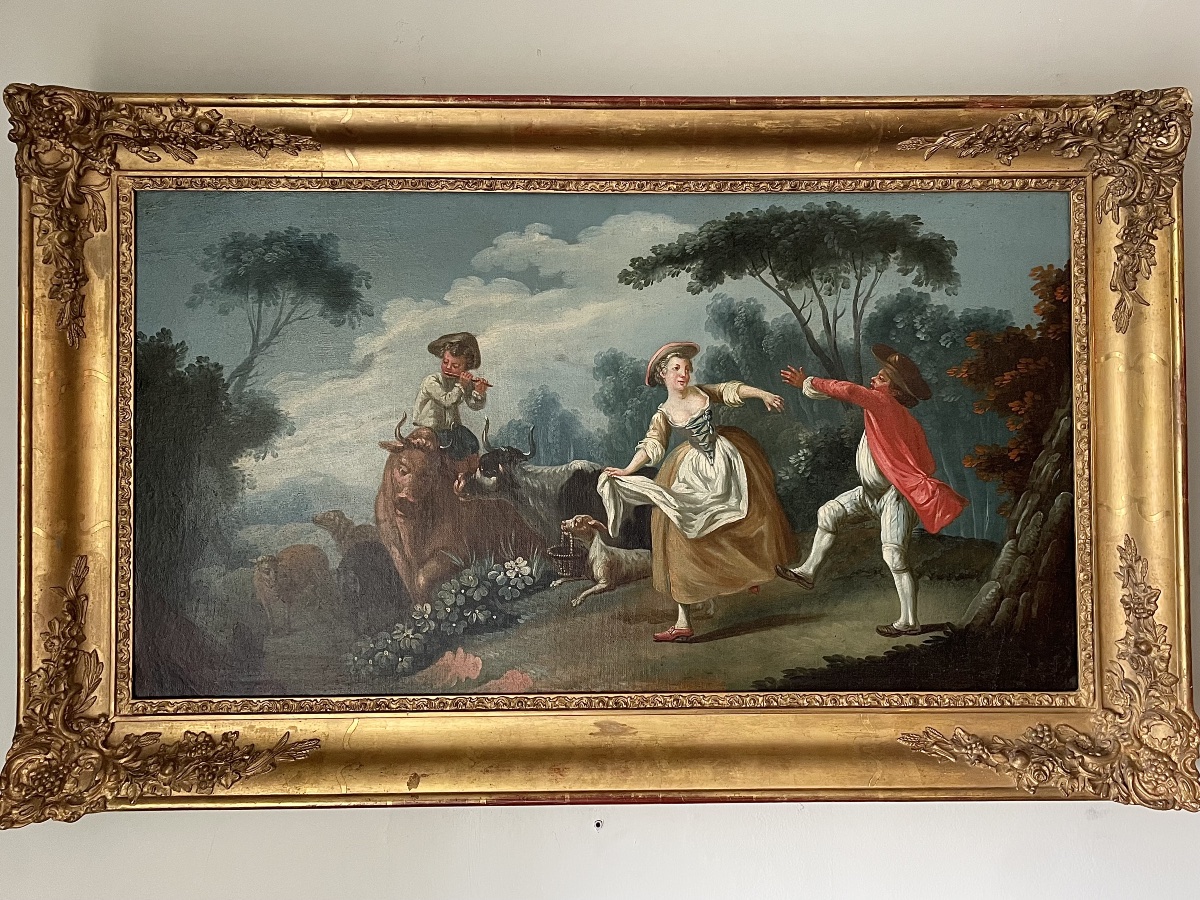 A Rural Scene In The 18th-century Style