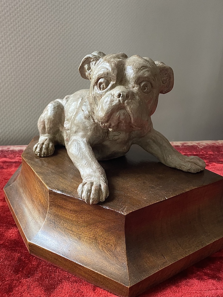 English Bulldog In Terracotta, Joseph Filmont (1863–1917)-photo-3