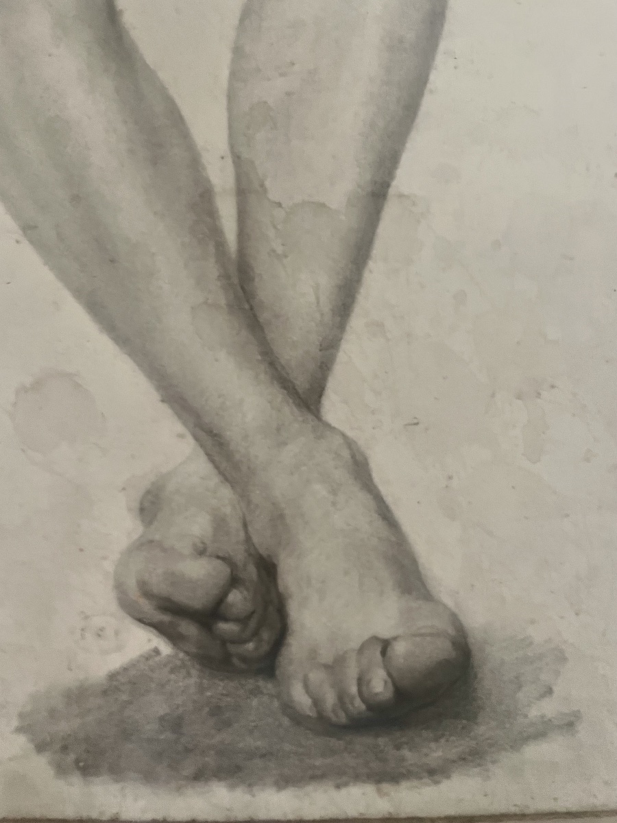 Paire de nus masculins académiques – Life Drawing, vers 1900-photo-3