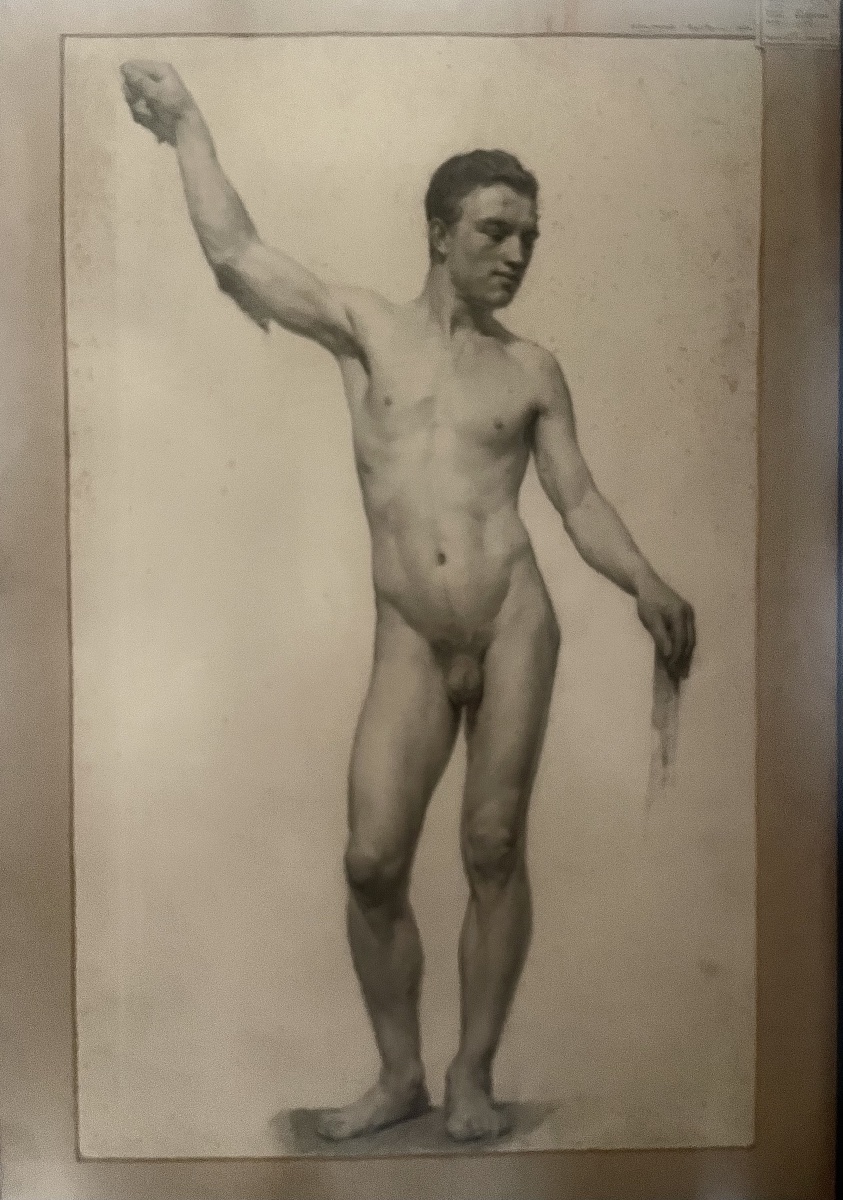 Paire de nus masculins académiques – Life Drawing, vers 1900-photo-2