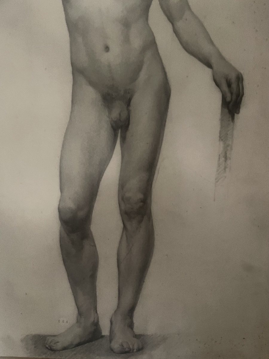 Paire de nus masculins académiques – Life Drawing, vers 1900-photo-3