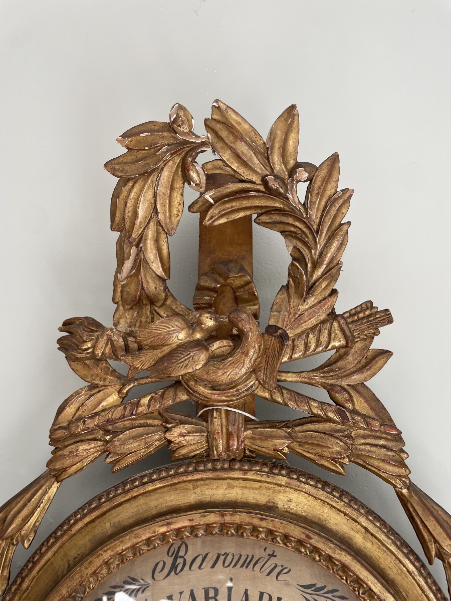 Baromètre de mariage d’époque Louis XVI – XVIIIᵉ siècle-photo-2