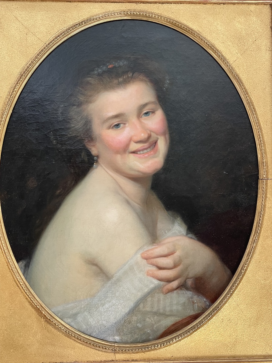 An Intimate Portrait / The Laughing Woman — Jean Scouhy (1824–1897)
