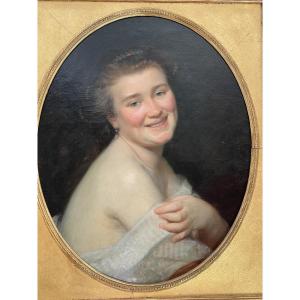 An Intimate Portrait / The Laughing Woman — Jean Scouhy (1824–1897)