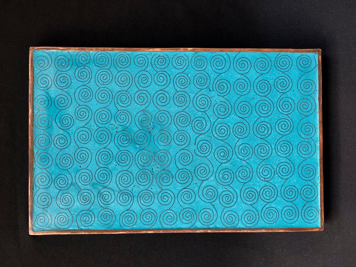 Cloisonné Enamel Opium Tray-photo-2