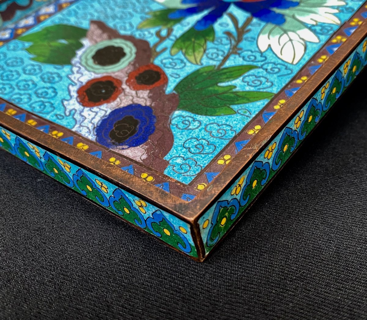 Cloisonné Enamel Opium Tray-photo-1