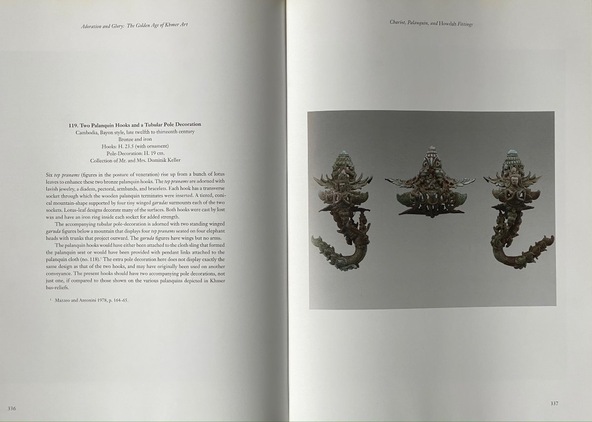 Paire de crochets de palanquin en bronze - Empire Khmer (XII-XIIIe siècle)-photo-5