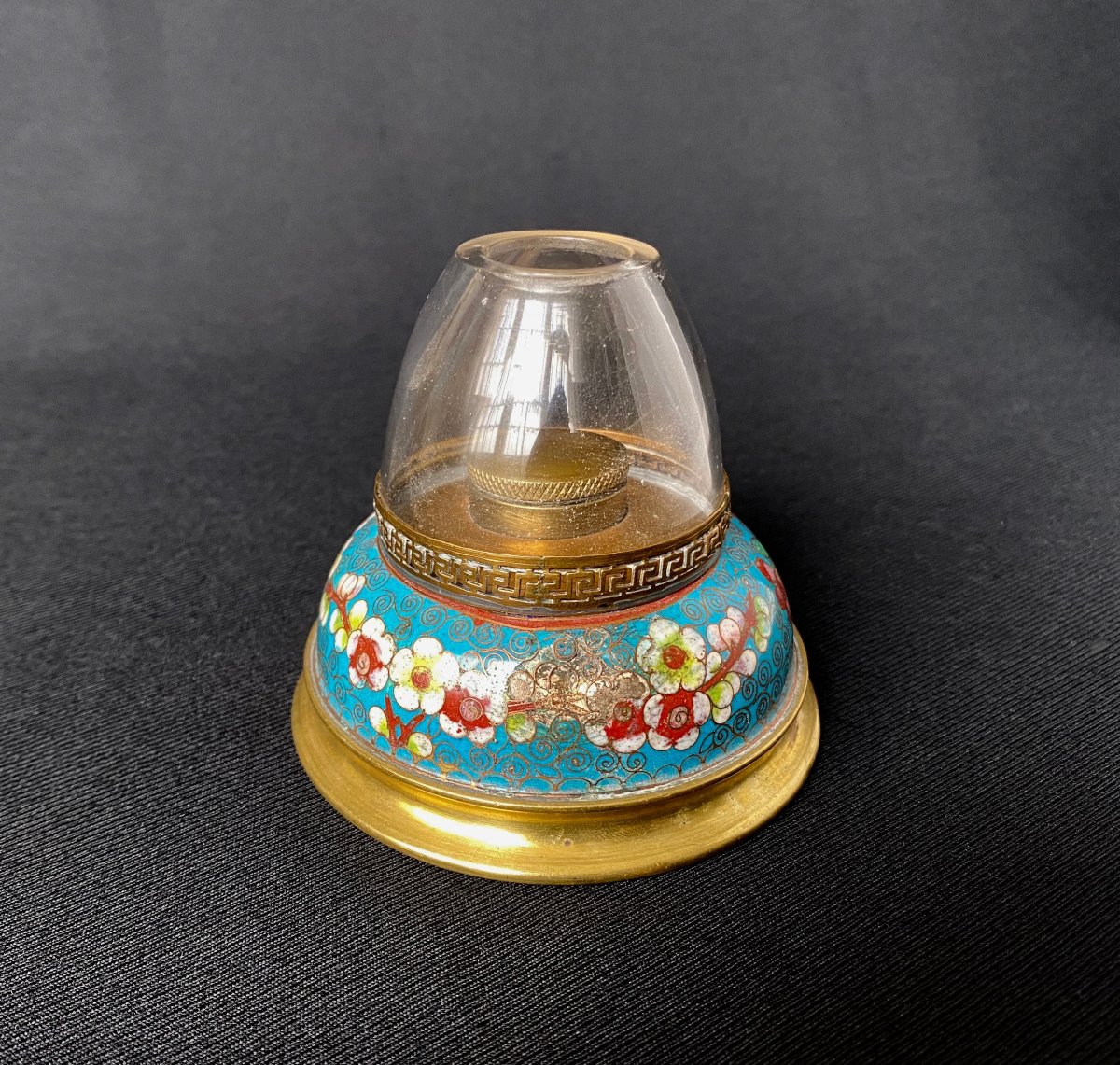Lampe à opium en cloisonné-photo-2