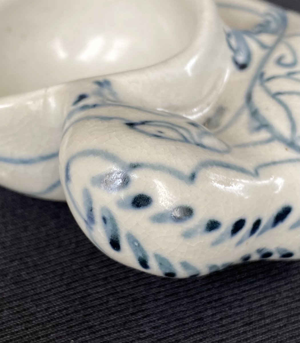Rince-pinceau en porcelaine vietnamienne provenant de l’épave de Hoi An (XVe siècle)-photo-3