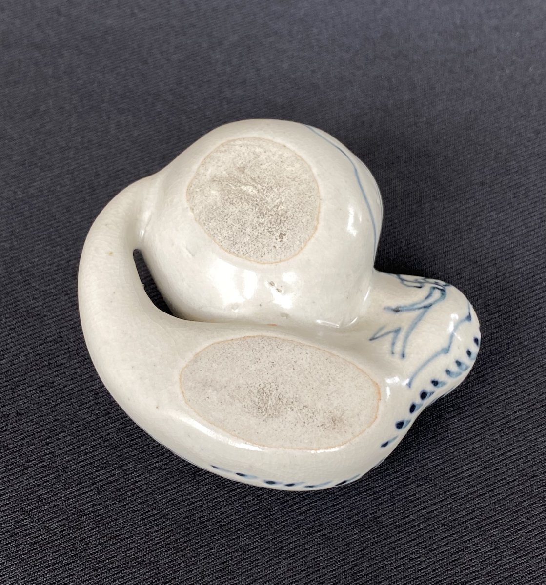 Rince-pinceau en porcelaine vietnamienne provenant de l’épave de Hoi An (XVe siècle)-photo-1