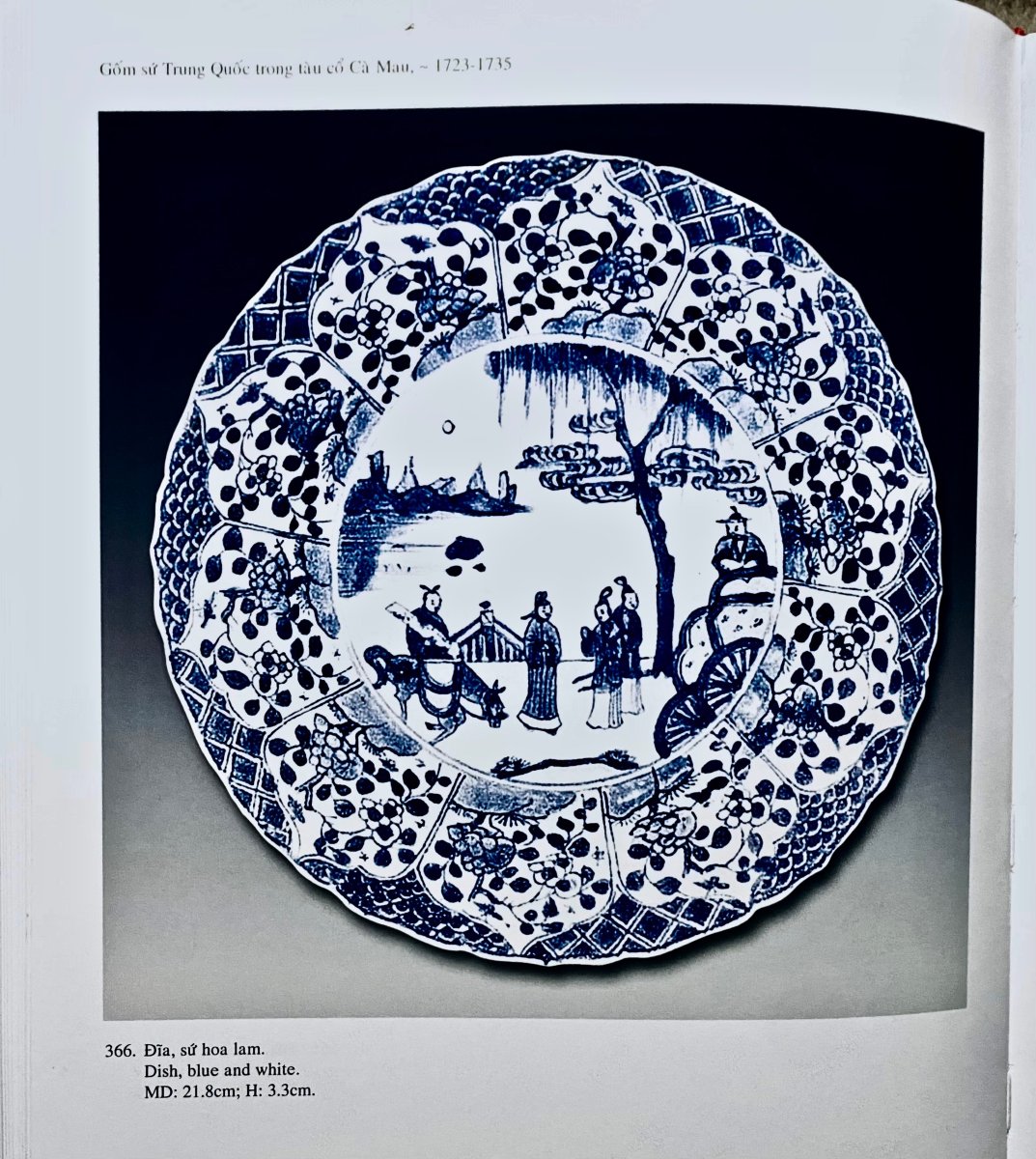 Large Chinese Porcelain Charger From The Wreck Of Ca Mau (c. 1725, Yongzheng Period)-photo-4