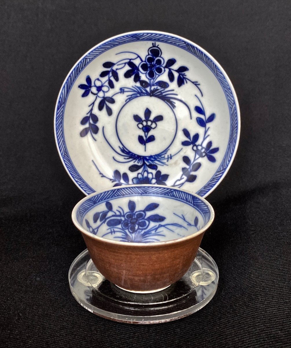 Porcelain Tea Cup And Saucer Set #1 From The Ca Mau Shipwreck (c. 1725)