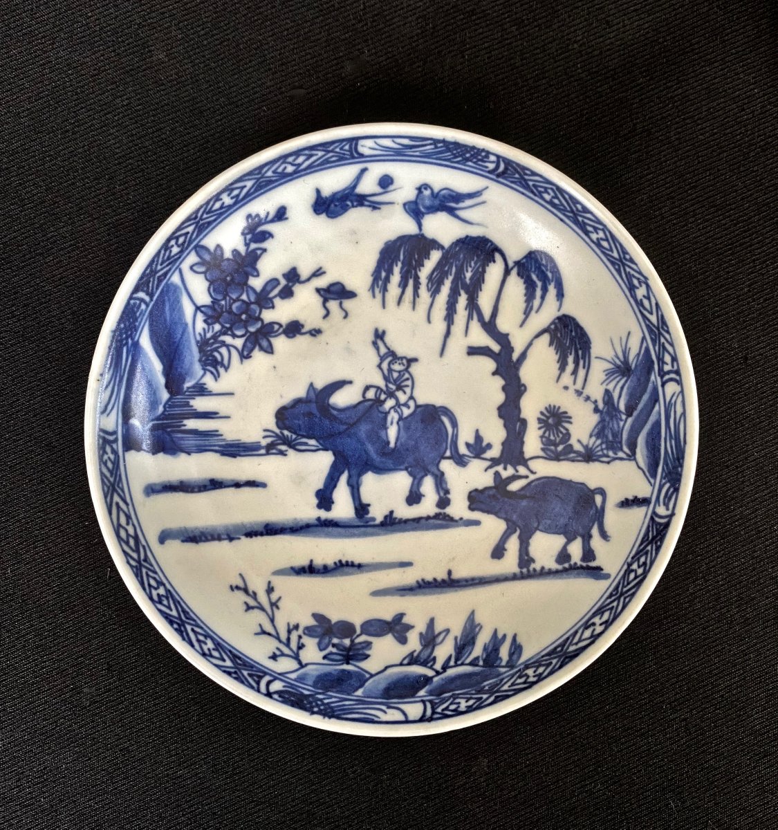 Porcelain Tea Cup And Saucer Set #2 From The Ca Mau Shipwreck (c. 1725)-photo-3