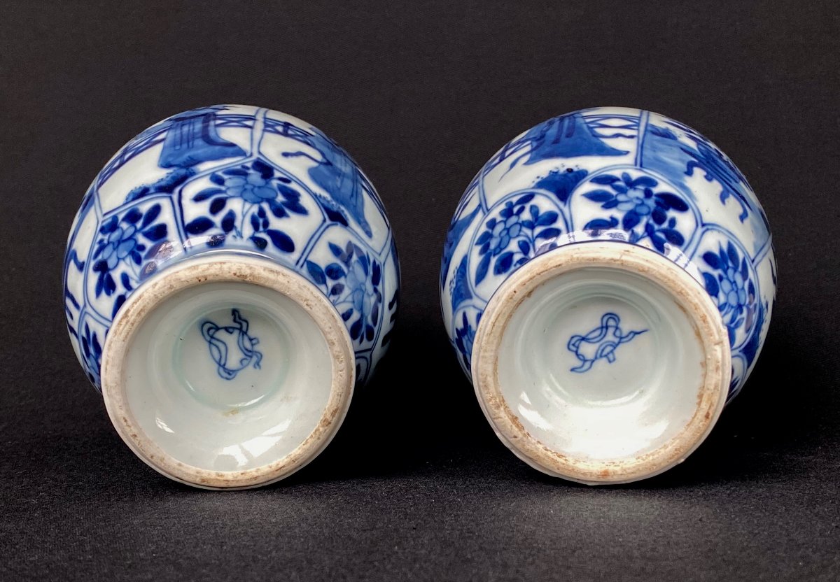 Paire de vases balustres " Long Eliza " (provenant  de l'épave de Vung Tau, c.1690, ép. Kangxi)-photo-3