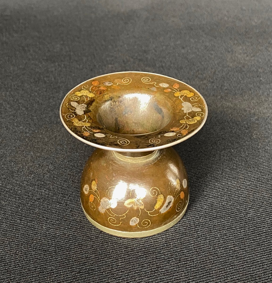 Damascened Bronze Opium Smoker's Set-photo-3