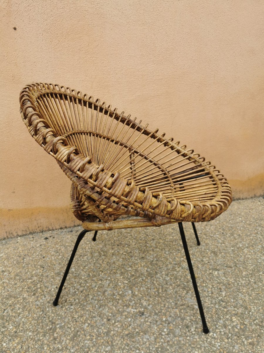 Rattan Armchair By Jeanine Abraham Dirk Jan Rol.-photo-3