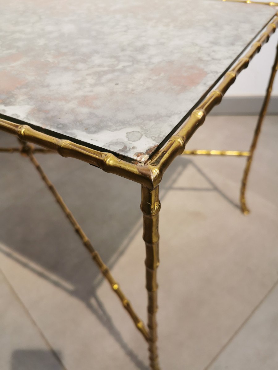 Brass Coffee Table, Maison Jansen.-photo-1