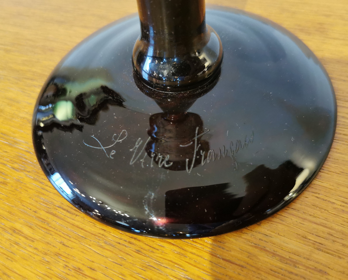 Schneider Le Verre Français Vase, "necklaces" Model, Art Deco Period -photo-2