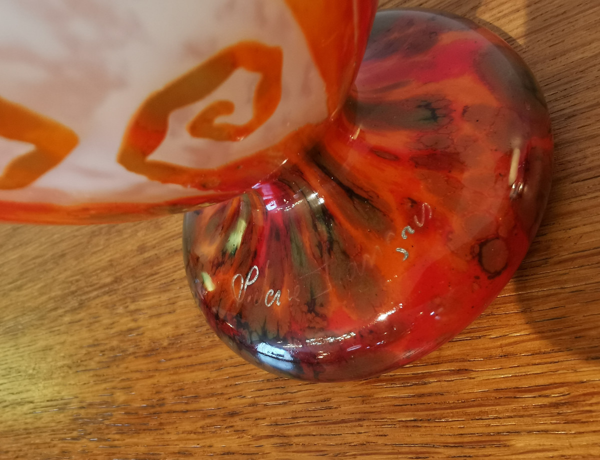 Schneider Le Verre Français Vase, "fern" Model, Art Deco Period -photo-5
