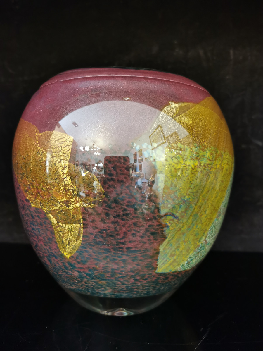 Glass Vase By Jean Claude Novaro-photo-3