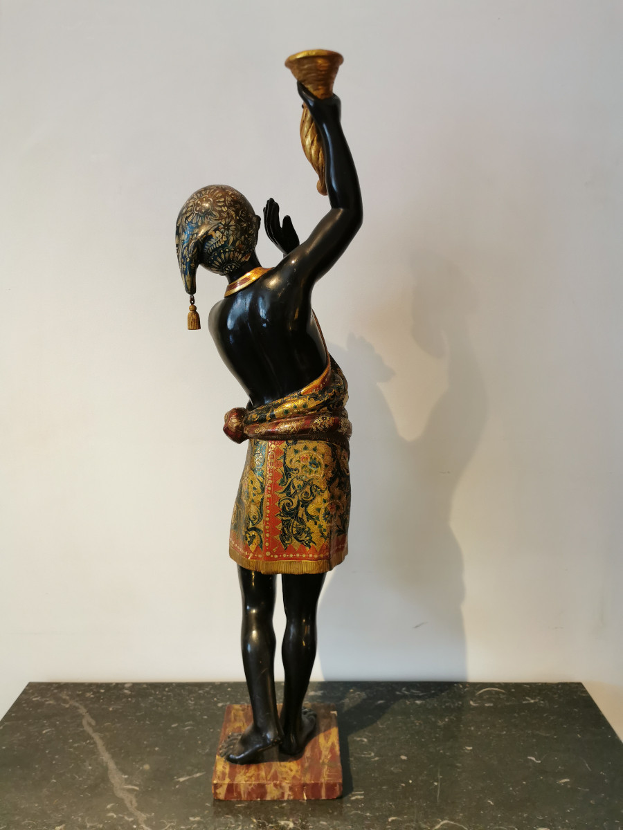 Torchera Representing A Nubian 19th.-photo-2