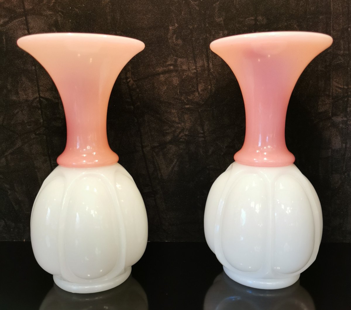 Paire de Vases En Opaline, Charles X-photo-2