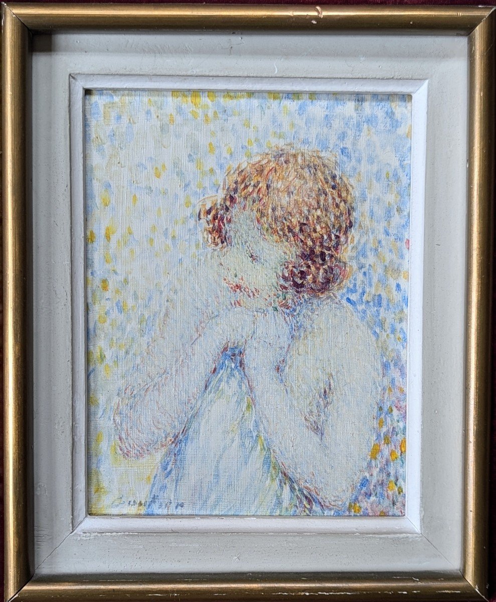 Lucien Boulier ( 1882-1963 ) Portrait De Femme-photo-4