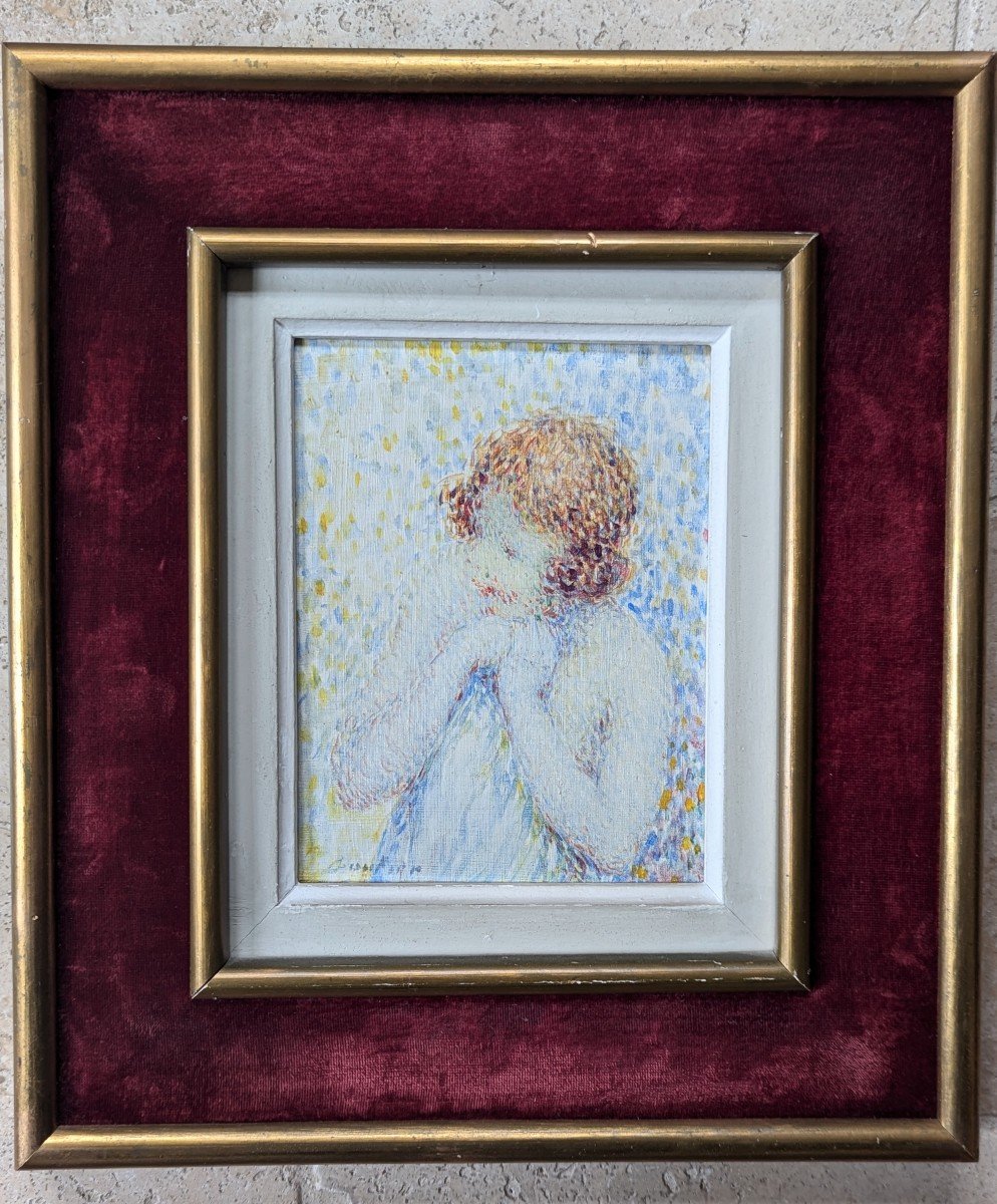 Lucien Boulier ( 1882-1963 ) Portrait De Femme-photo-2